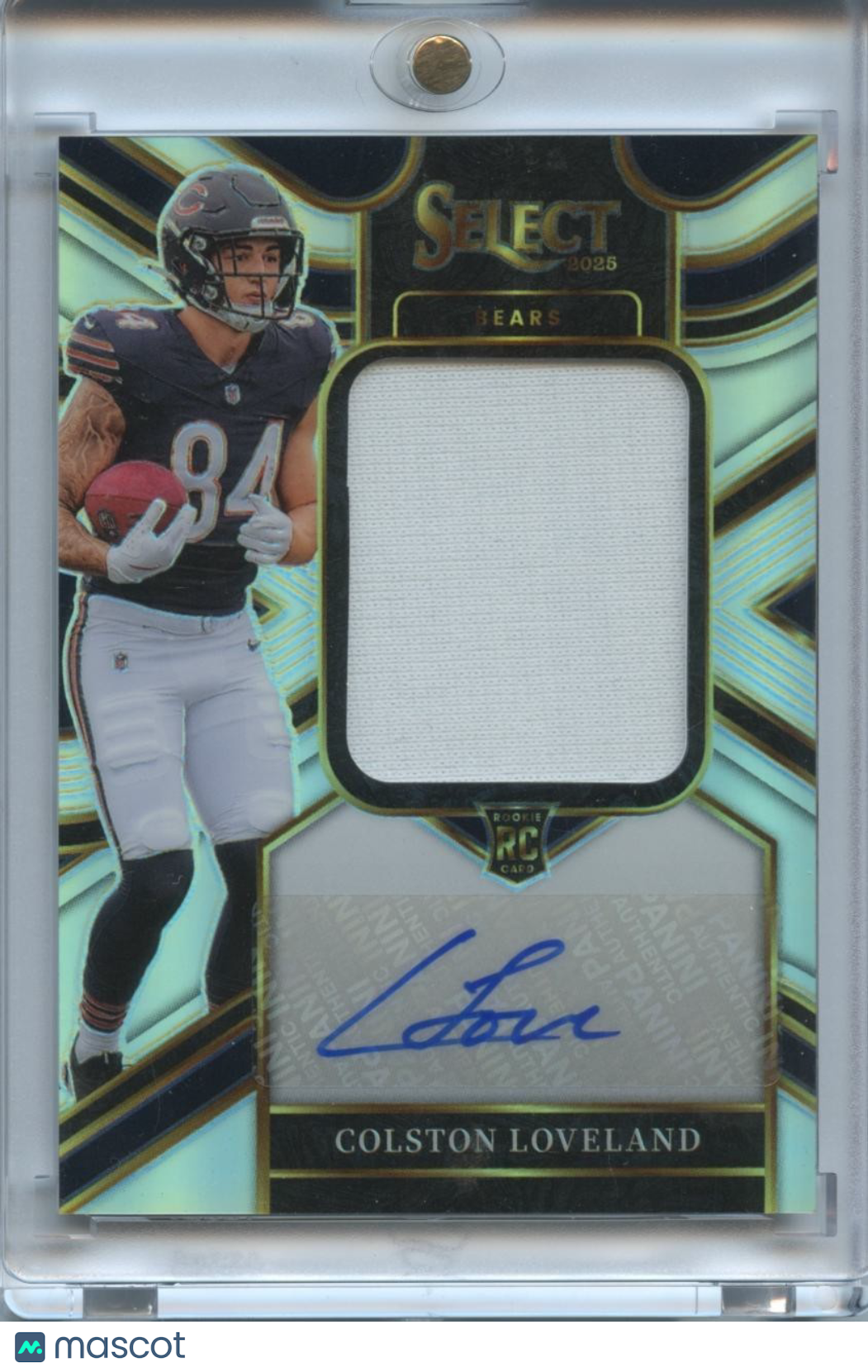 Colston Loveland 2025 Select Auto Autograph Patch Rookie Chicago Bears 76/249