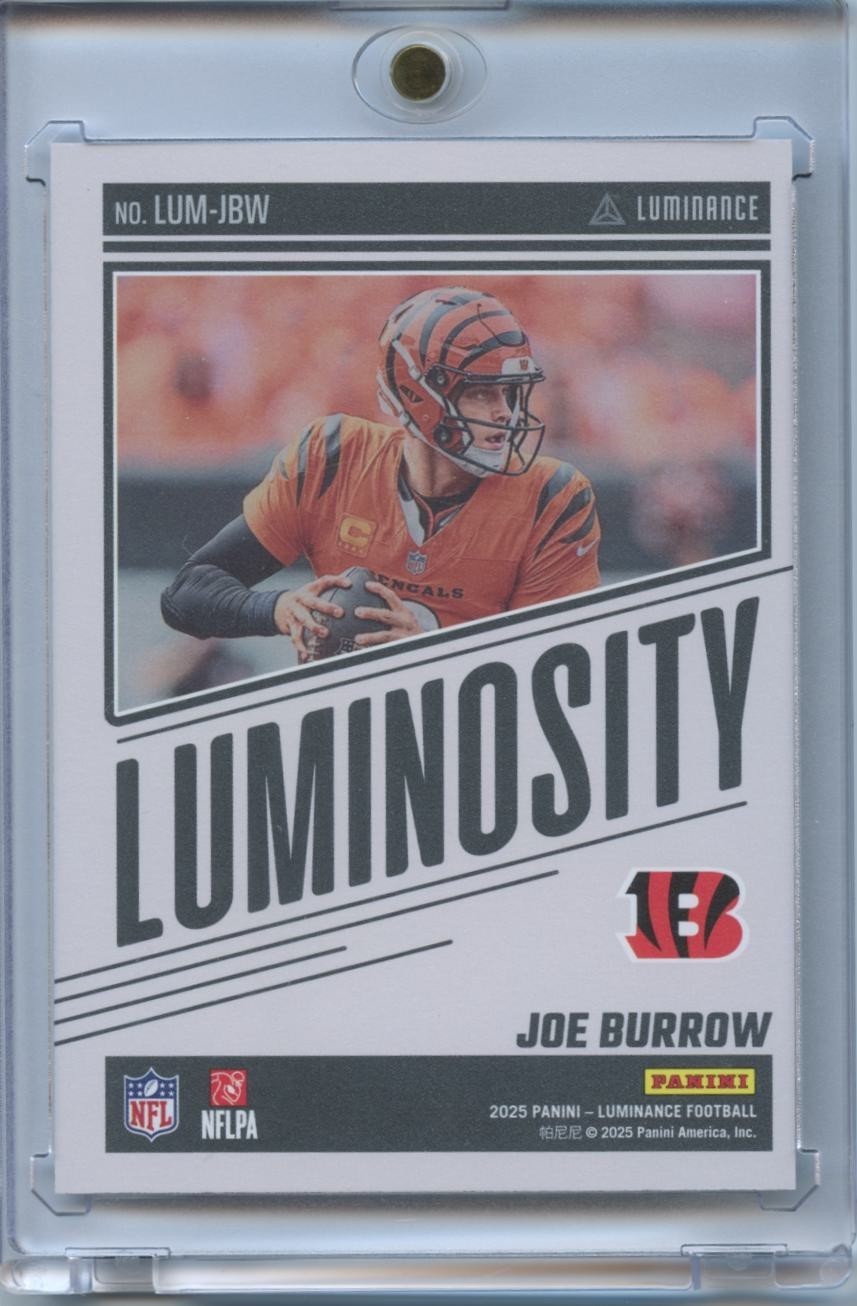 Joe Burrow 2025 Luminance Luminosity SSP CASE HIT CIncinnati Bengals