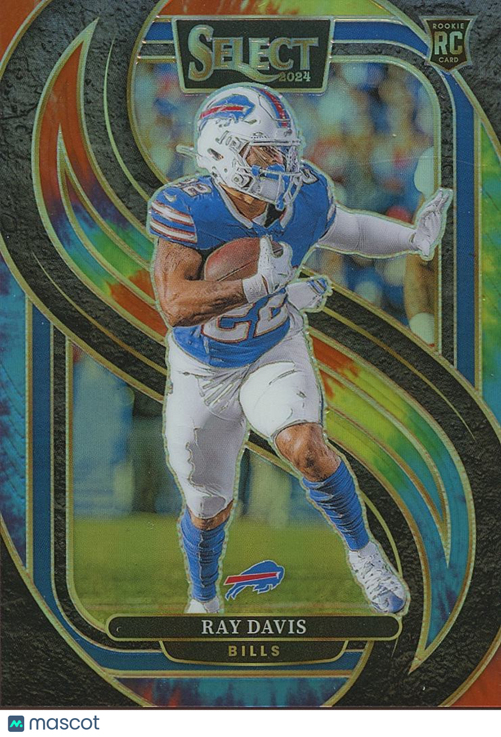Ray Davis 2024 Select Premier Tie-Dye Prizm Rookie RC Buffalo Bills 5/25