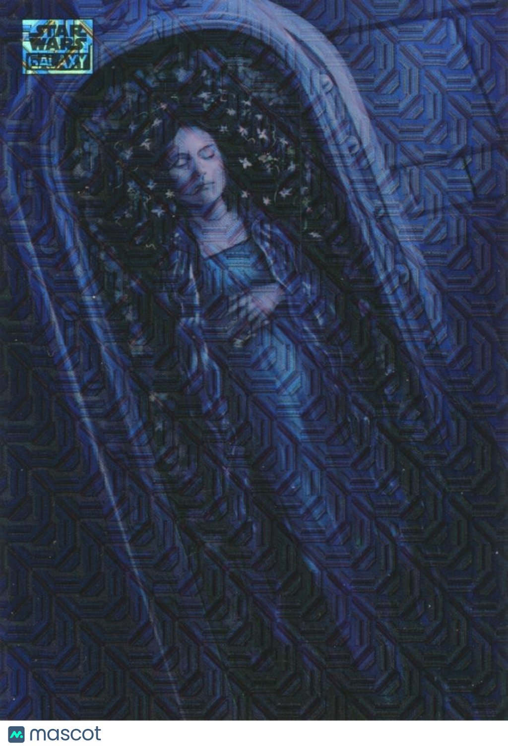 Padme Amidala's Funeral Topps Star Wars Galaxy Mojo Refractor 10/50