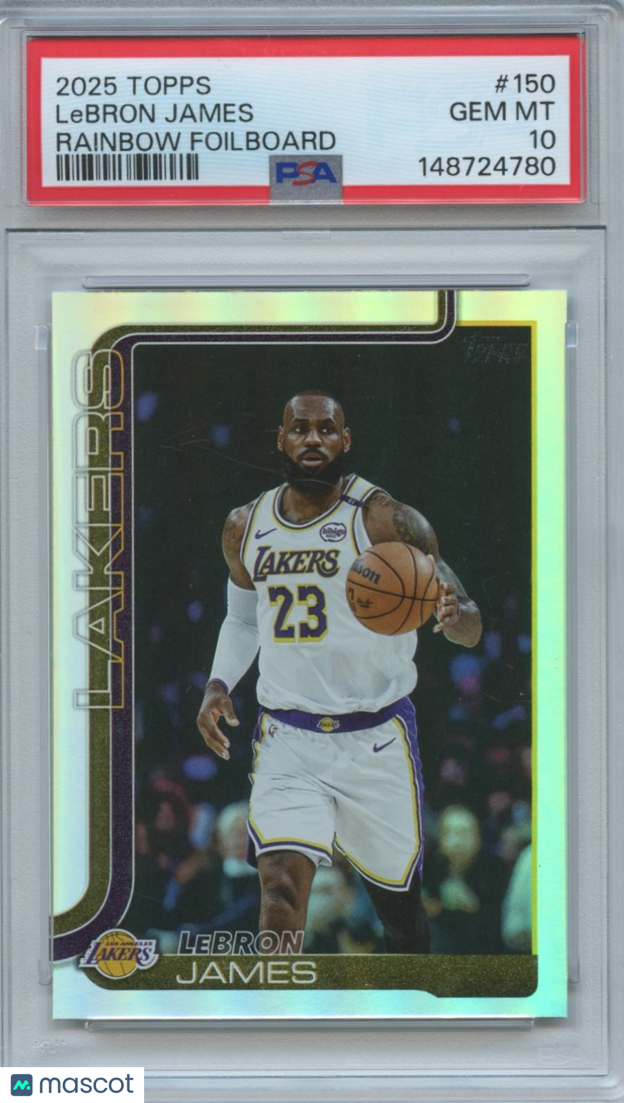 Lebron James 2025-26 Topps Rainbow Foilboard Los Angeles Lakers #150 PSA 10