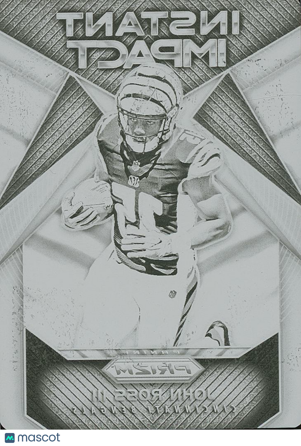 John Ross III 2017 Prizm Plates & Patches Printing Plate Rookie RC Bengals 1/1