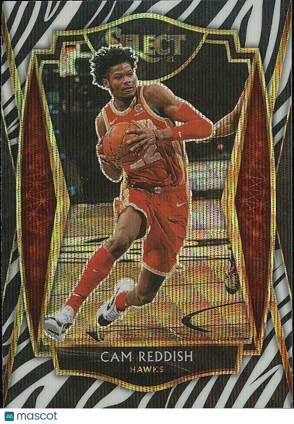 Cam Reddish 2020-21 Select ZEBRA Prizm SSP SHORTPRINT Atlanta Hawks
