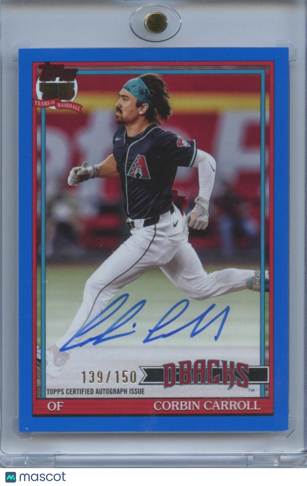 Corbin Carroll 2026 Topps On Card Auto Autograph Arizona Diamondbacks 139/150