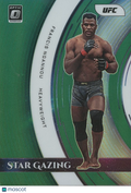 Francis Ngannou 2022 Optic Star Gazing Green Emerald Prizm SSP 3/5 UFC MMA