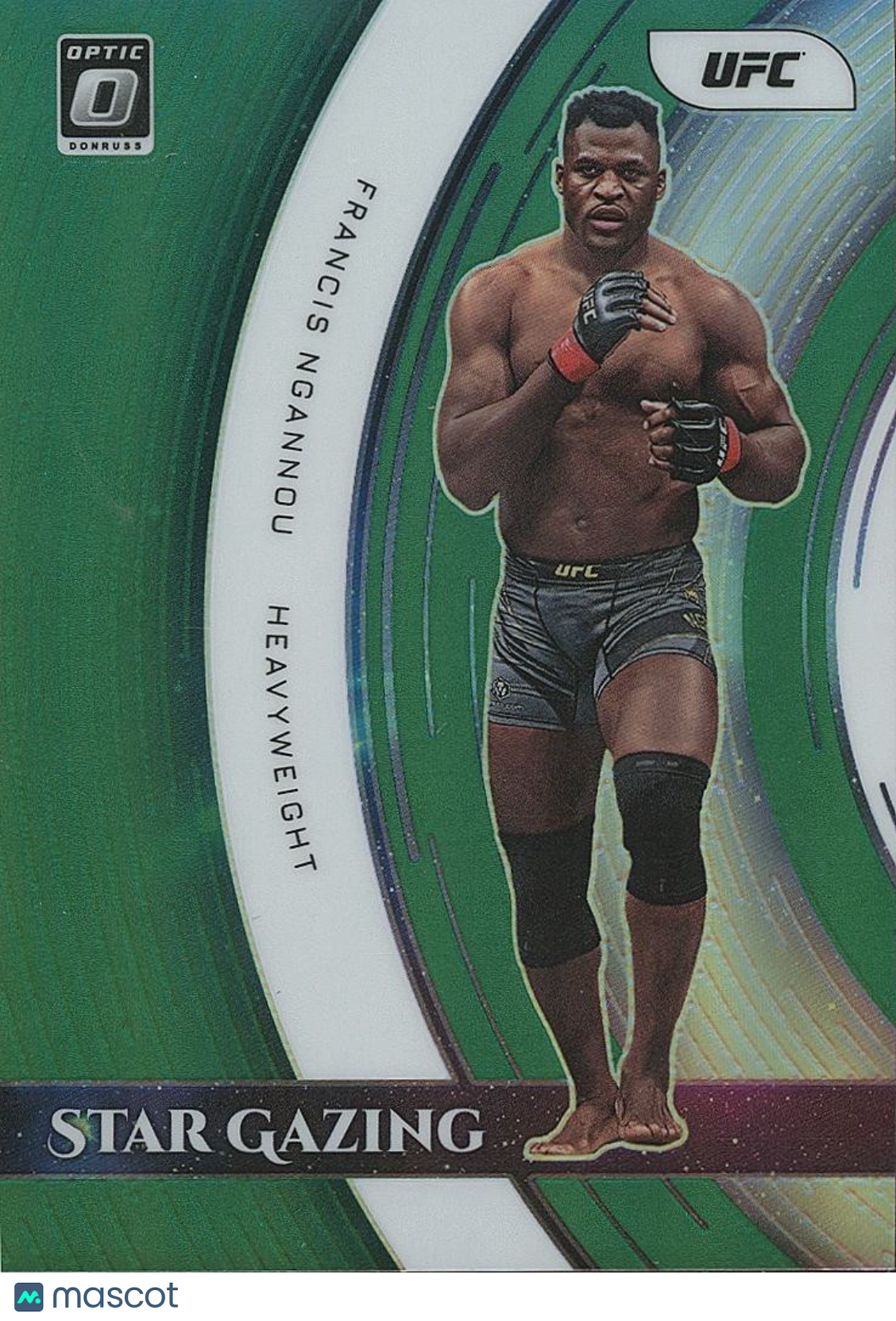 Francis Ngannou 2022 Optic Star Gazing Green Emerald Prizm SSP 3/5 UFC MMA