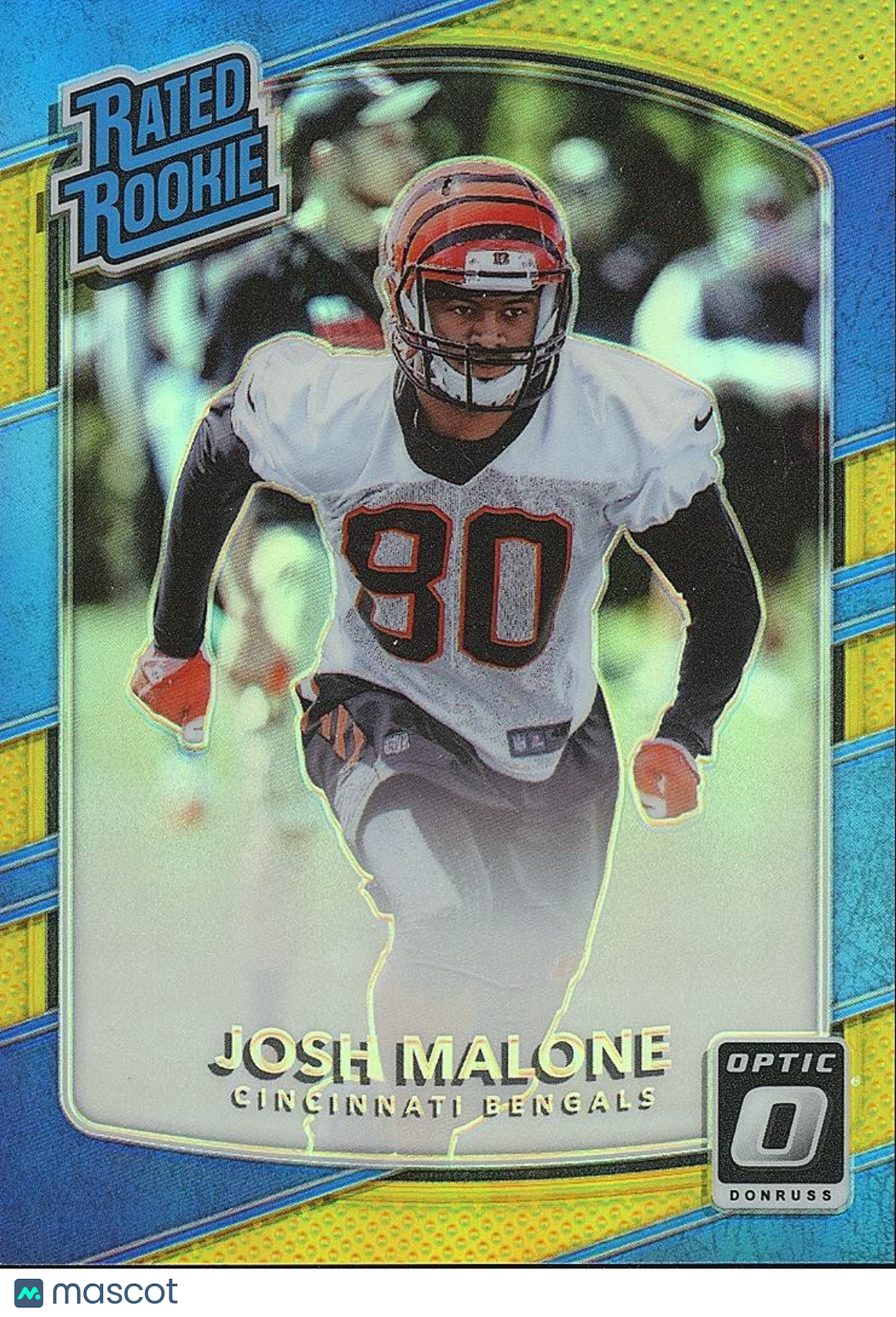 Josh Malone 2017 Optic Rated Rookie GOLD Prizm RC Cincinnati Bengals 7/10