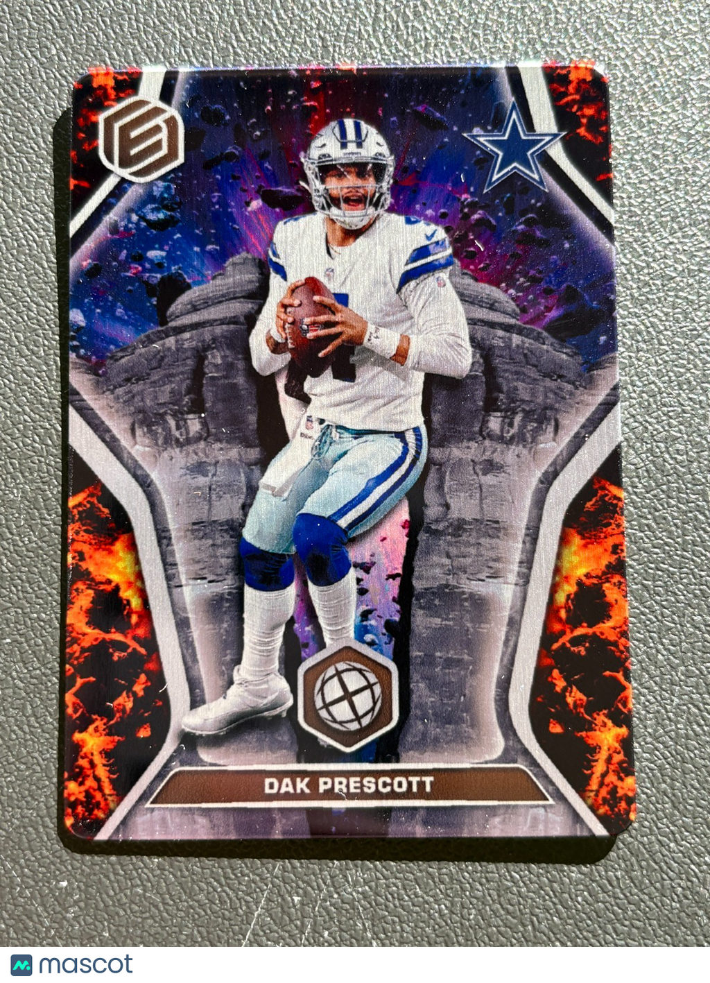Dak Prescott 2022 Elements Fire SSP CASE HIT Metal Card Dallas Cowboys