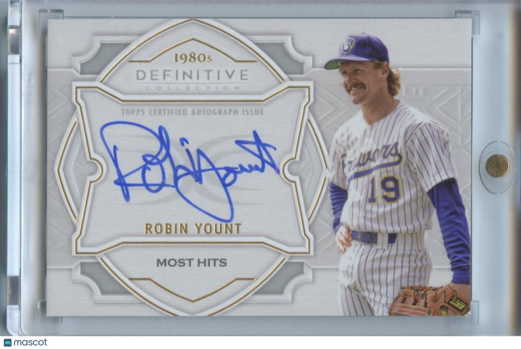 Robin Yount 2020 Definitive On Card Auto Autograph Milwaukee Brewers 1/10