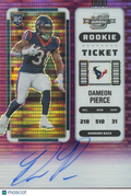 Dameon Pierce 2022 Contenders Optic Auto Autograph RC Houston Texans 11/21