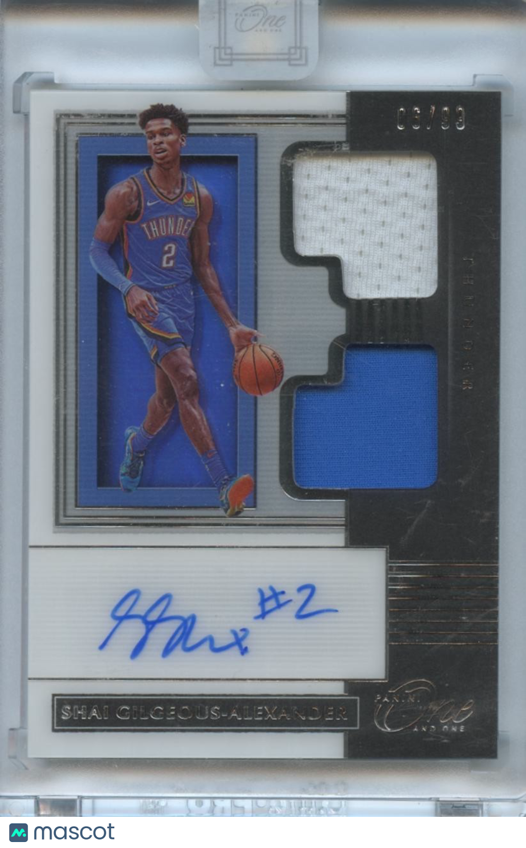 Shai Gilgeous-Alexander 2019-20 Panini One & One Autograph Patch Thunder 6/99