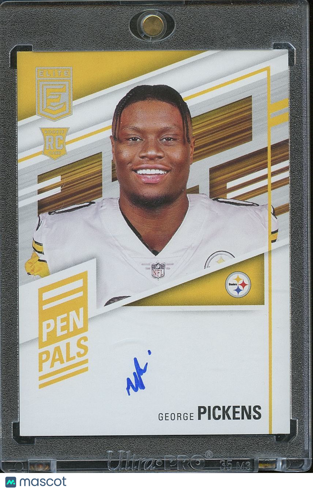 George Pickens 2022 Elite Pen Pals Blue Ink Auto Autograph RC Steelers Cowboys