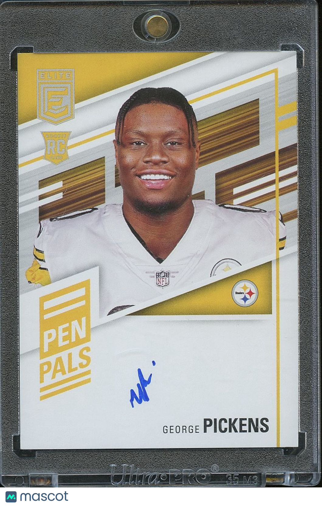 George Pickens 2022 Elite Pen Pals Blue Ink Auto Autograph RC Steelers Cowboys