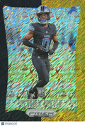 Terrion Arnold 2024 Prizm Deca Black Gold Prizm SSP Rookie RC Detroit Lions 3/8