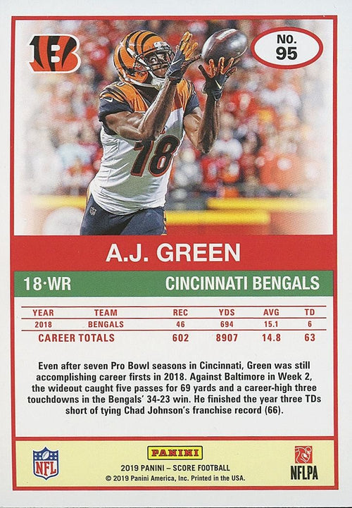 A.J. Green 2019 Score Red Zone SSP SHORTPRINT Cincinnati Bengals 16/20