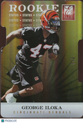 George Iloka 2012 Elite GOLD Status Die-Cut SSP Rookie RC Cincinnati Bengals 6/8