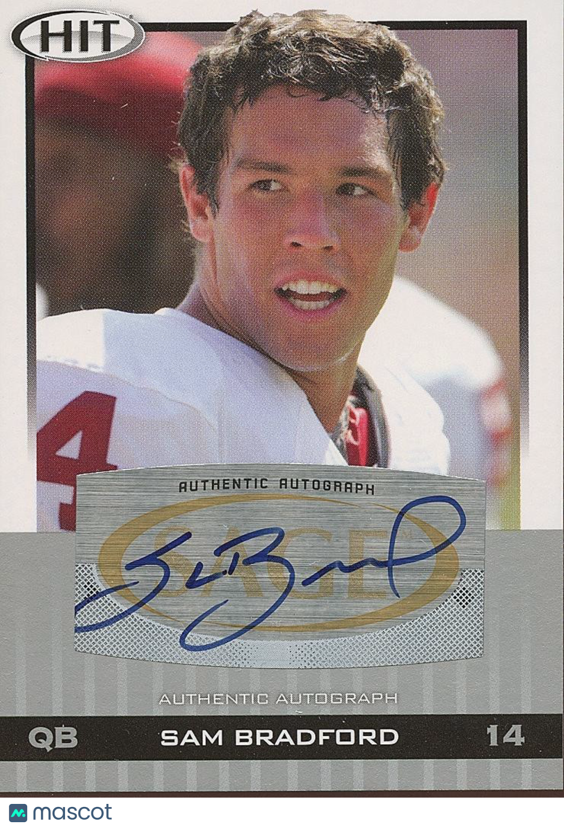 Sam Bradford 2010 SAGE HIT Auto Autograph RC Rookie Oklahoma Sooners Rams