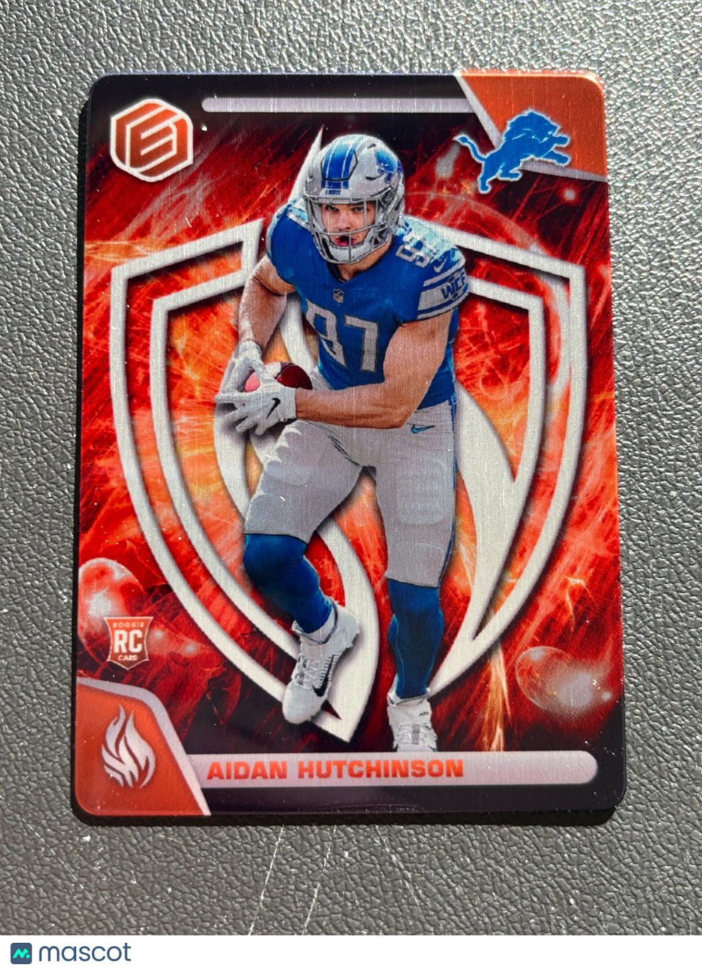 Aidan Hutchinson 2022 Elements FIRE SSP CASE HIT Rookie RC Detroit Lions