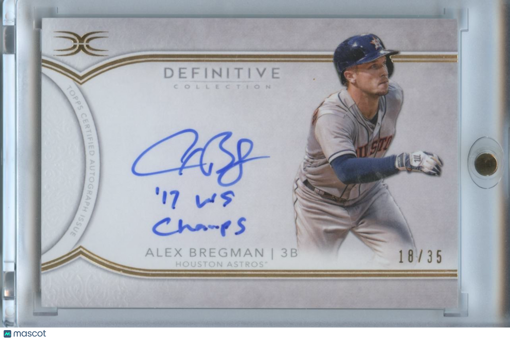 Alex Bregman 2018 Definitive Inscription Auto Autograph Houston Astros 18/35