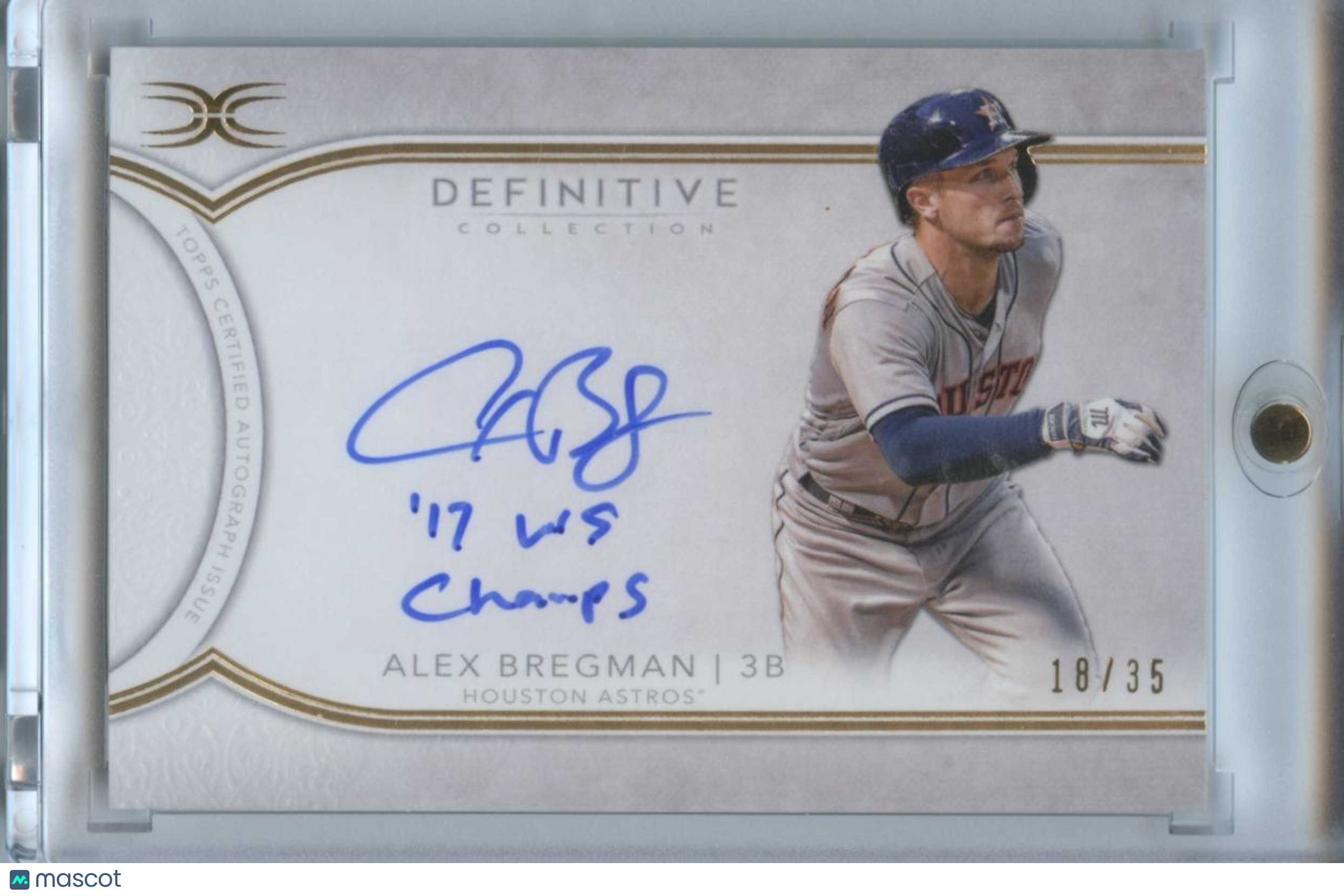 Alex Bregman 2018 Definitive Inscription Auto Autograph Houston Astros 18/35