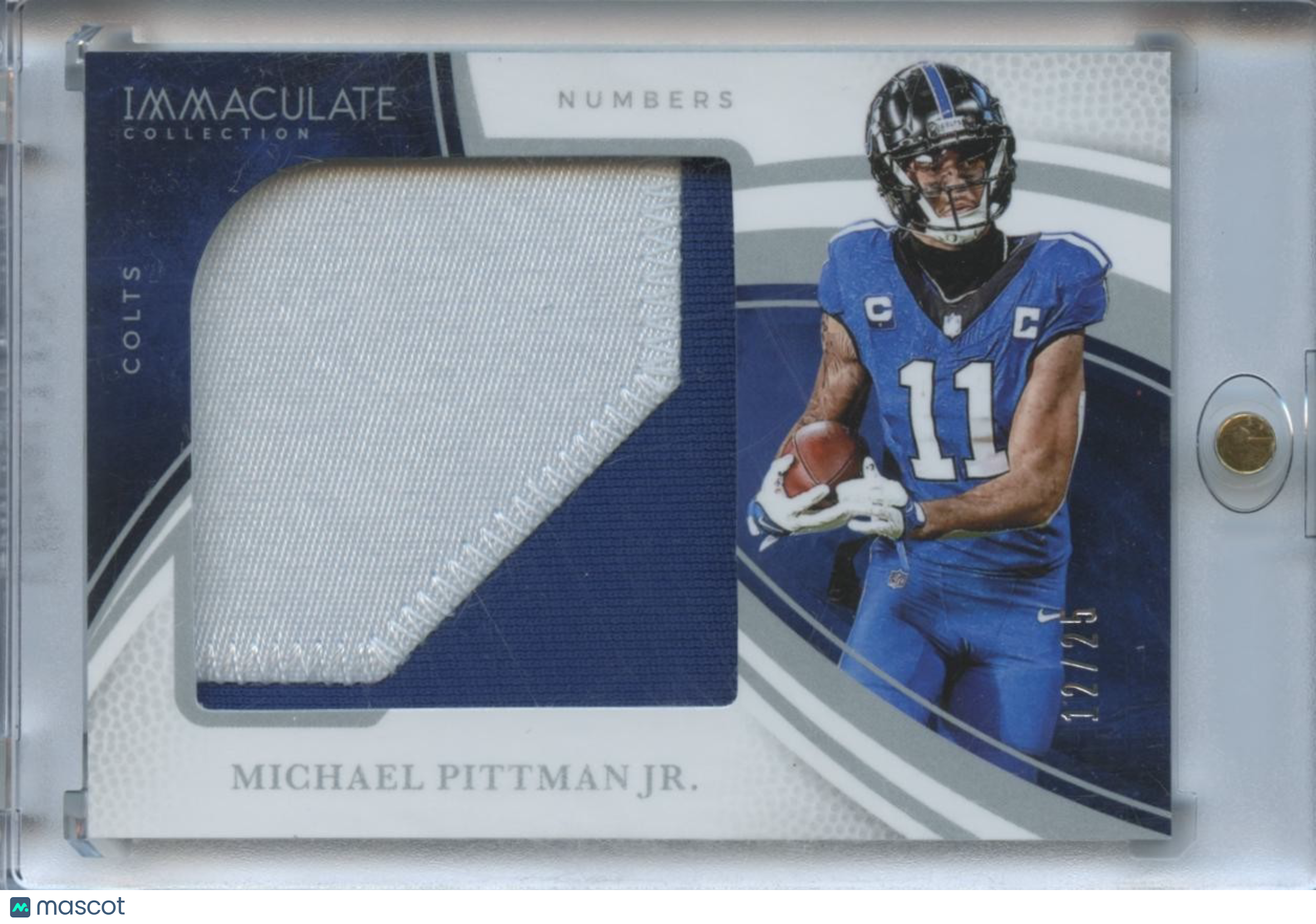 Michael Pittman Jr. 2025 Immaculate Jersey Patch Indianapolis Colts 12/25