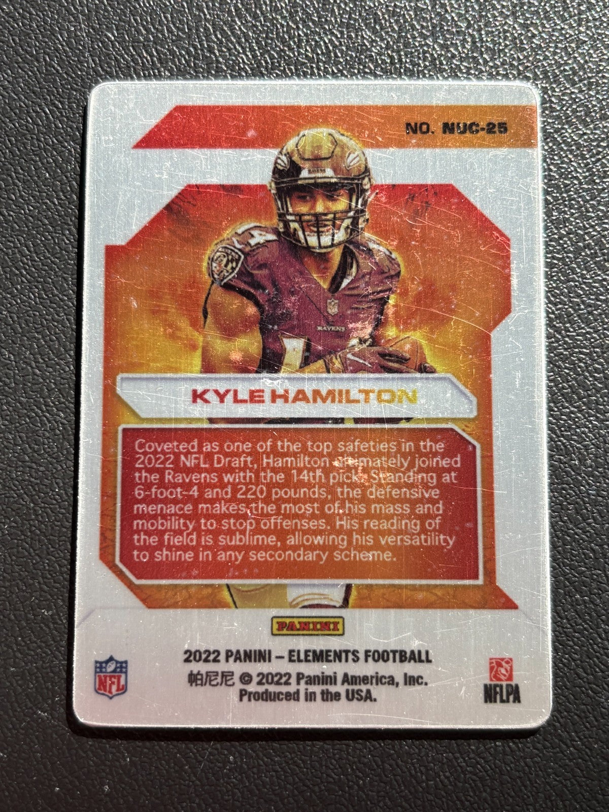 Kyle Hamilton 2022 Elements Nuclear SSP CASE HIT Rookie RC Baltimore Ravens