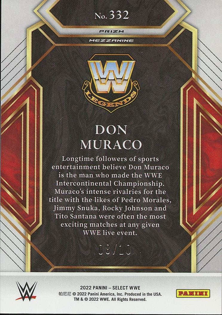 Don Muraco 2022 Select Mezzanine GOLD Prizm WWE Wrestling 8/10