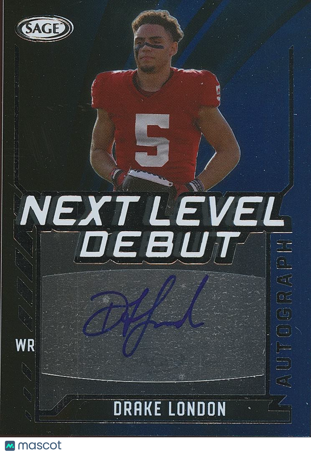 Drake London 2022 SAGE HIT Auto Autograph RC Rookie USC Atlanta Falcons