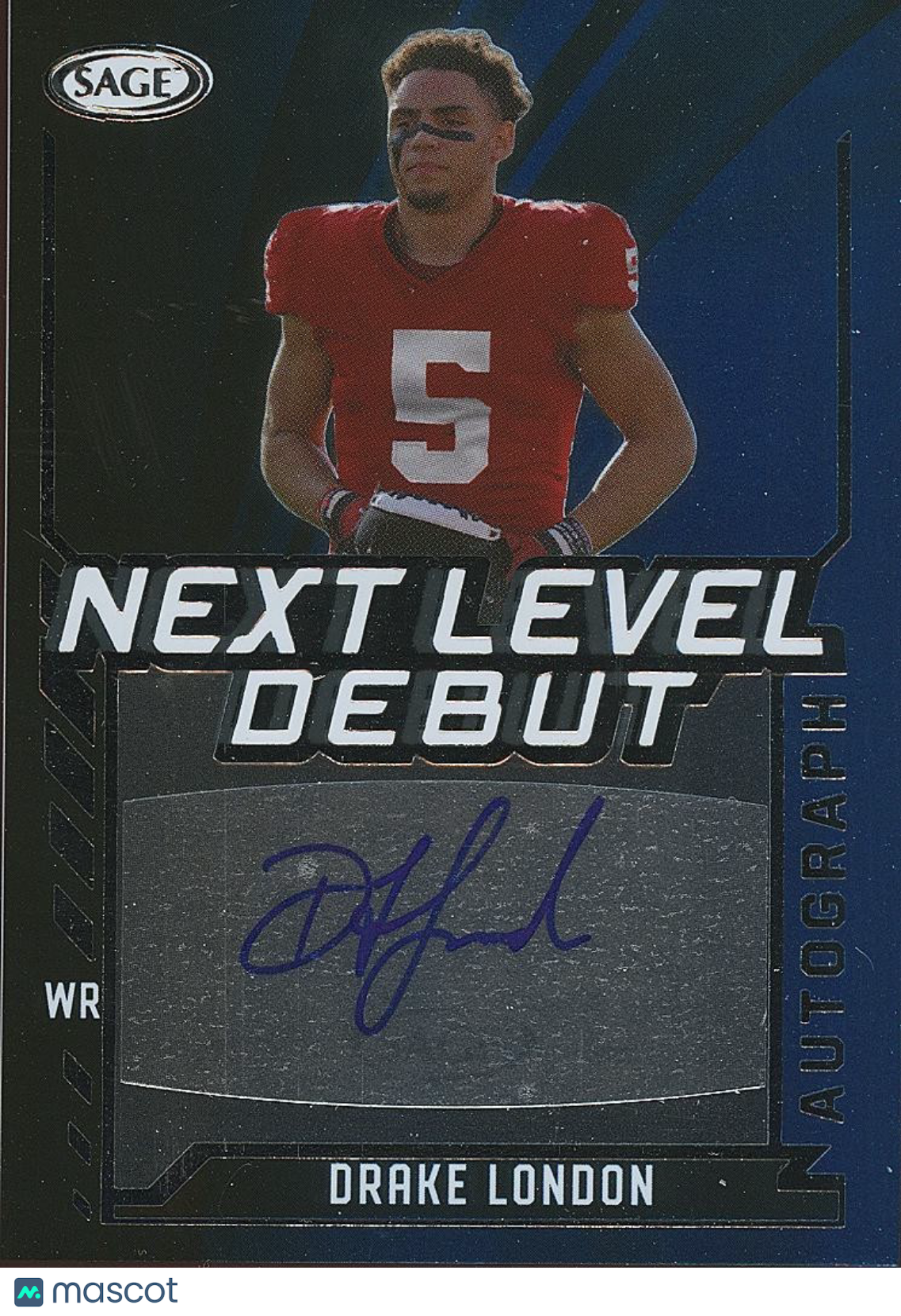 Drake London 2022 SAGE HIT Auto Autograph RC Rookie USC Atlanta Falcons