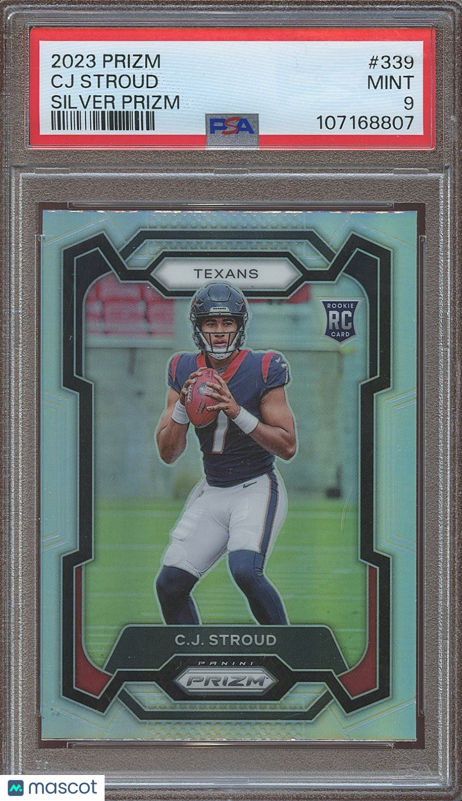 C.J. Stroud 2023 Prizm Silver Prizm Rookie RC Houston Texans #339 PSA 9