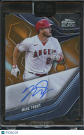 Mike Trout 2023 Topps Chrome Black Orange Auto Autograph LA Angels 22/25