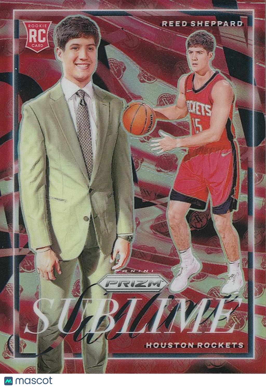 Reed Sheppard 2024-25 Prizm Sublime SSP CASE HIT Rookie RC Houston Rockets