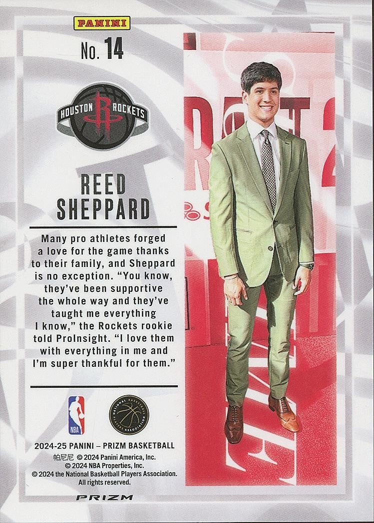 Reed Sheppard 2024-25 Prizm Sublime SSP CASE HIT Rookie RC Houston Rockets