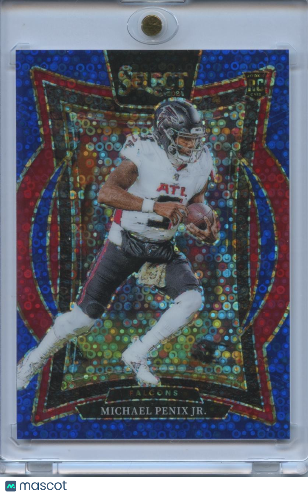 Michael Penix Jr. 2024 Select Blue Disco Prizm Rookie RC Atlanta Falcons 5/25