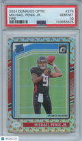 Michael Penix Jr. 2024 Optic Rated Rookie Fire SSP SHORTPRINT Falcons PSA 10
