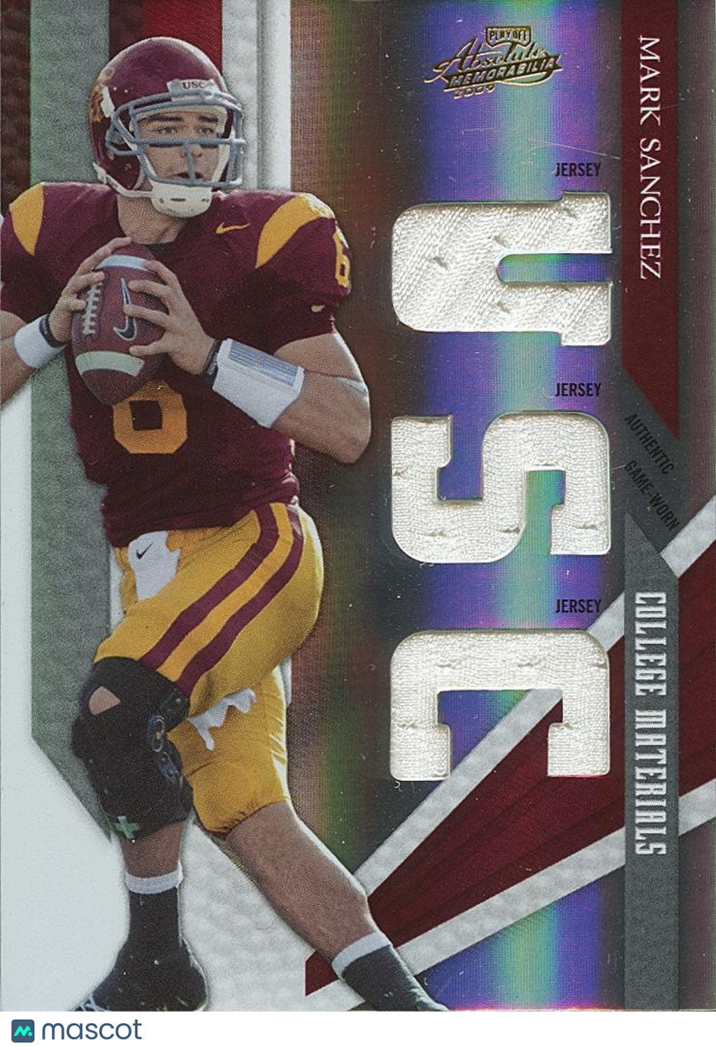 Mark Sanchez 2009 Absolute College GAME WORN Patch USC Trojans 17/25