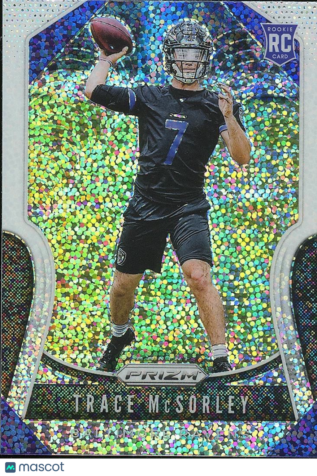 Trace Mcsorley 2019 Select White Sparkle Prizm SSP Rookie Baltimore Ravens #309