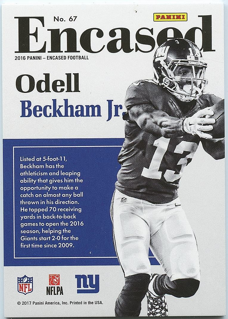 Odell Beckham Jr. 2017 Encased SSP New York Giants 9/10 #67