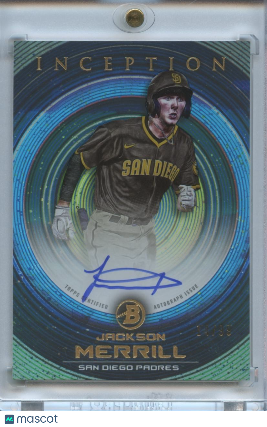 Jackson Merrill 2022 Bowman Inception Auto Autograph RC San Diego Padres 14/99