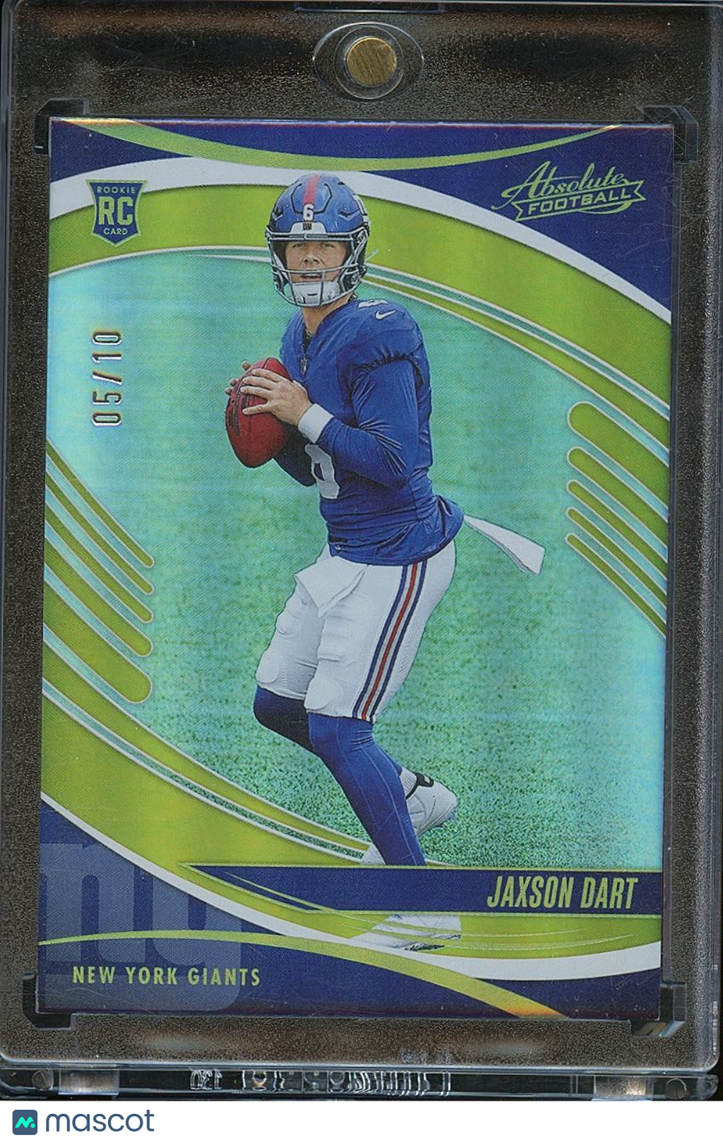 Jaxson Dart 2025 Absolute GOLD Spectrum Rookie RC New York Giants 5/10 #137