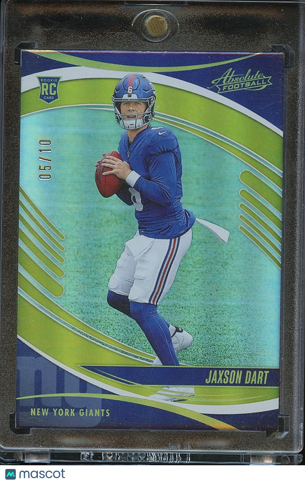 Jaxson Dart 2025 Absolute GOLD Spectrum Rookie RC New York Giants 5/10 #137