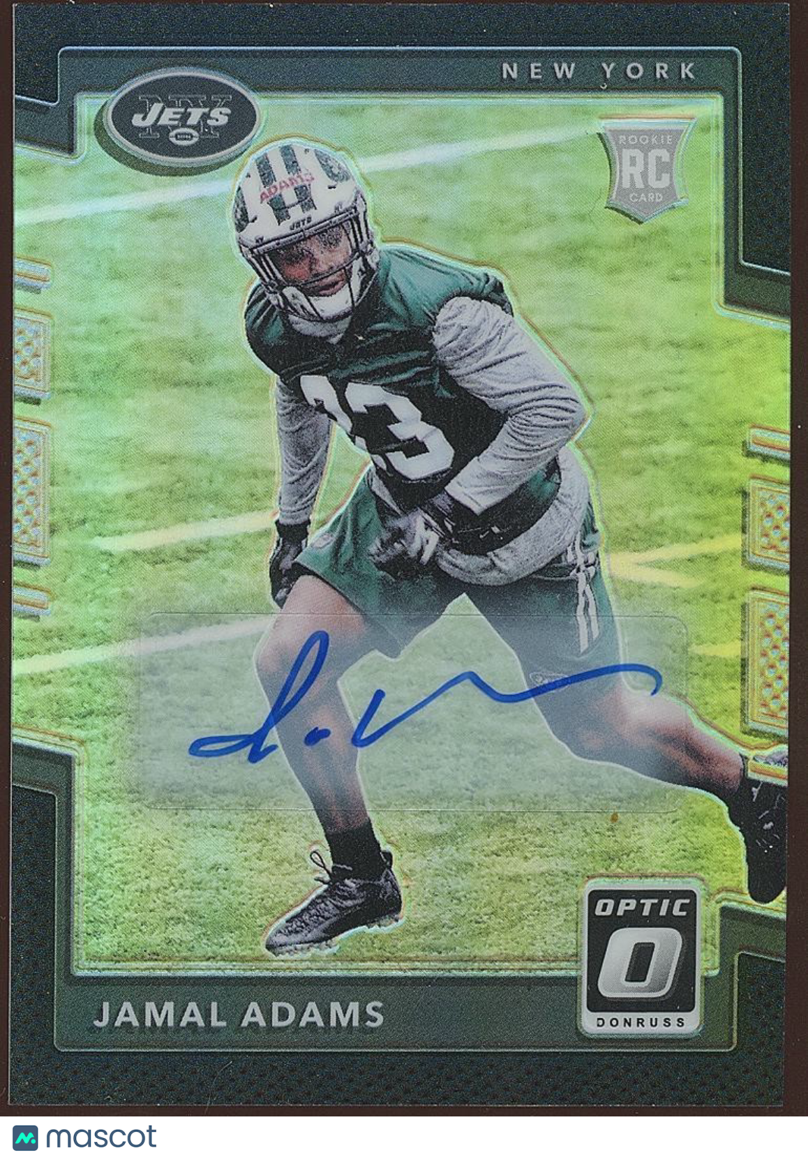 Jamal Adams 2017 Optic Black Prizm Auto Autograph RC New York Jets 14/25