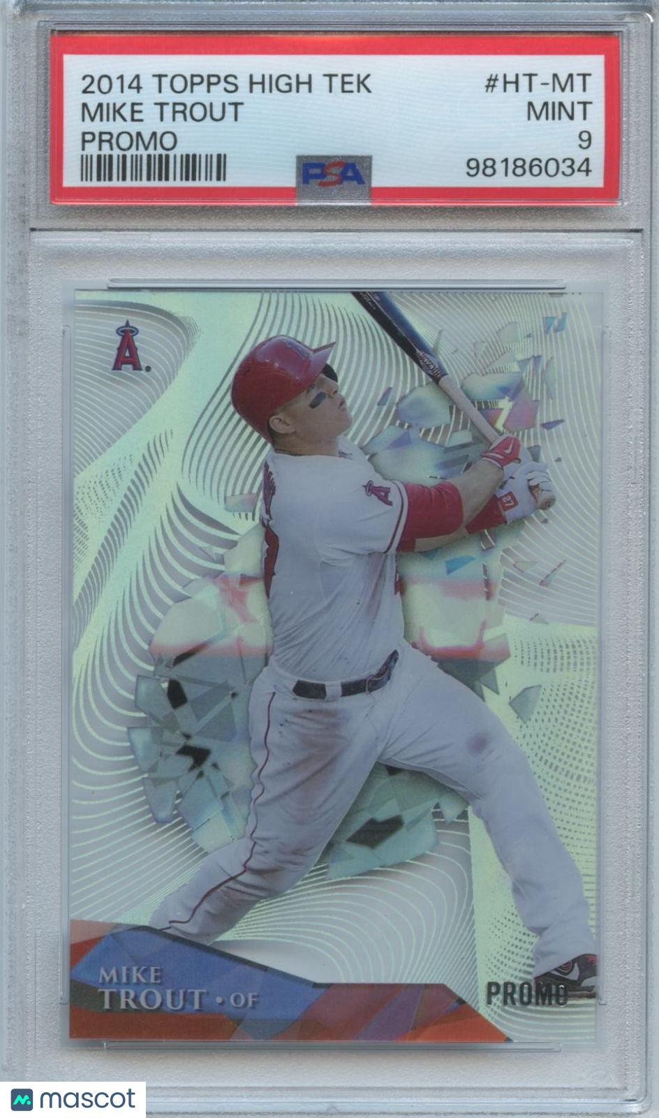 Mike Trout 2014 Topps High Tek Promo Los Angeles Angels PSA 9