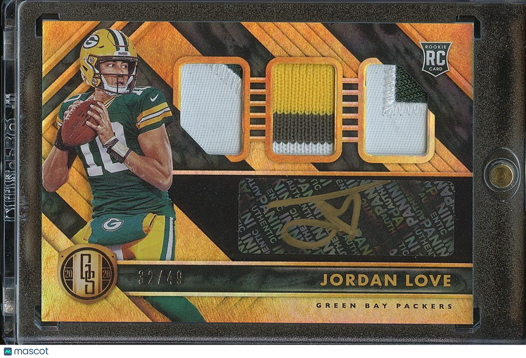 Jordan Love 2020 Gold Standard Auto Autograph Patch RC Green Bay Packers 32/49