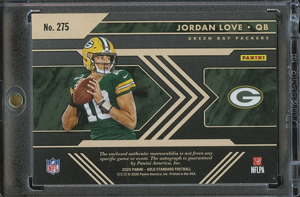 Jordan Love 2020 Gold Standard Auto Autograph Patch RC Green Bay Packers 32/49