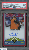 Adley Rutschman 2024 Transcendent Auto Autograph RED Baltimore Orioles 1/5 PSA 9