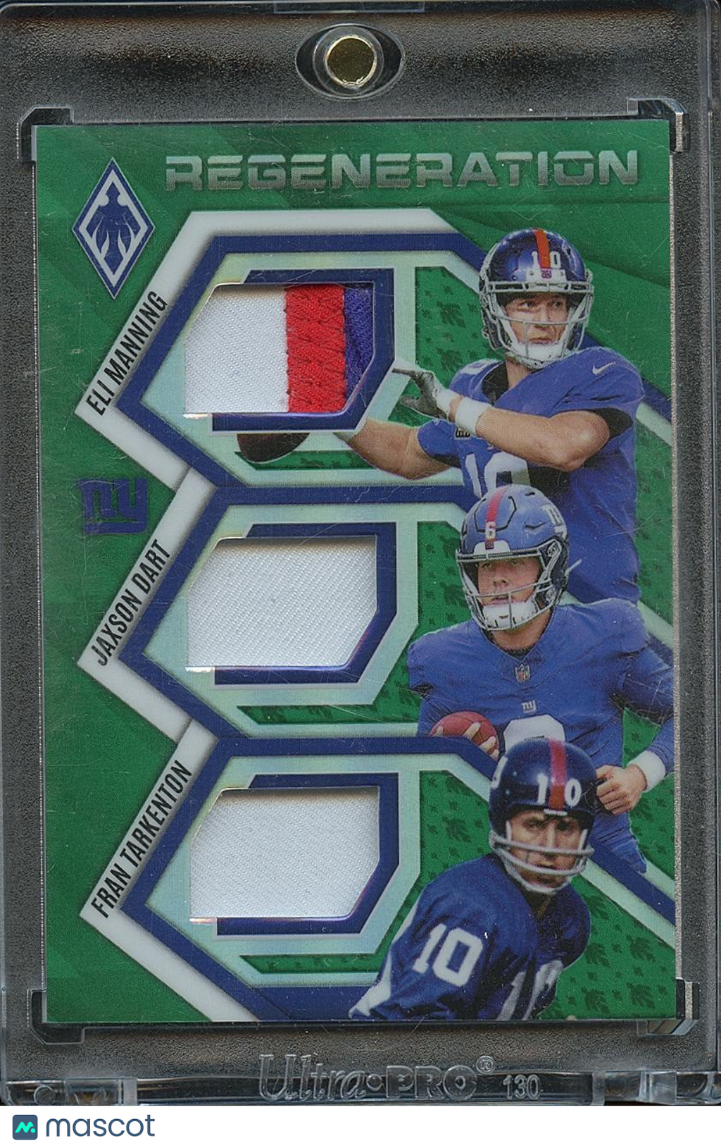 Jaxson Dart / Eli Manning Fran Tarkenton 2025 Phoenix Triple Patch Giants 36/99
