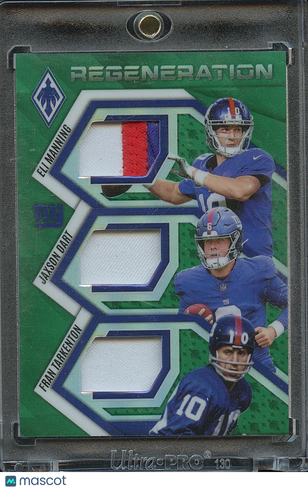 Jaxson Dart / Eli Manning Fran Tarkenton 2025 Phoenix Triple Patch Giants 36/99