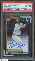 Nick Kurtz 2024 Bowman Chrome 1st Auto Autograph RC Oakland Athletics PSA 10