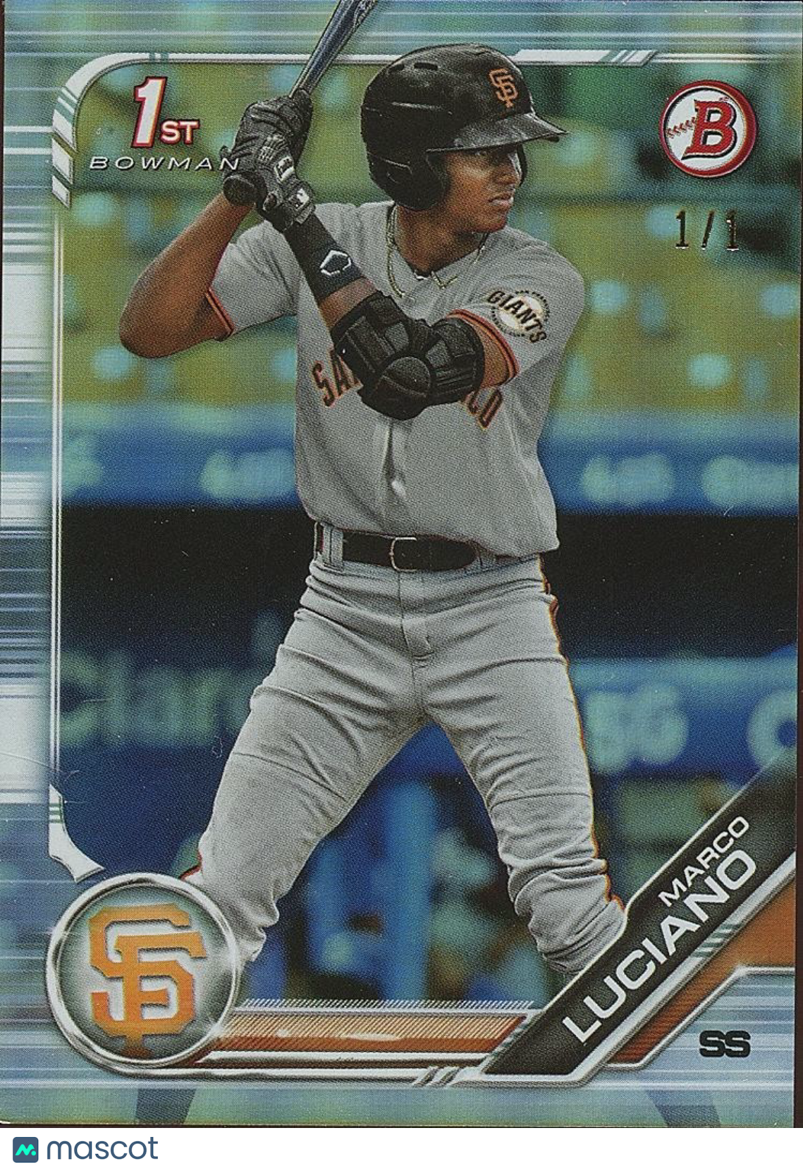 Marco Luciano 2019 Bowman 1st Rookie RC San Francisco Giants 1/1 #82